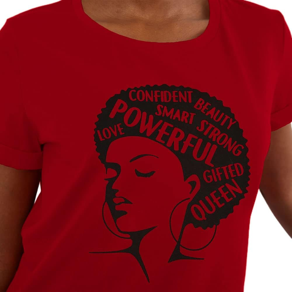 Women'S Tops Cute Graphic Print Summer Causal Cotton round Neck Short Sleeve Blouses T Shirt(02-Red,Large)