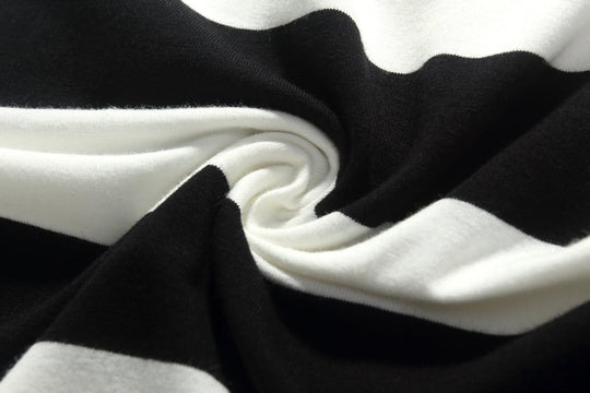 -Long-Sleeve-Tee-Shirts-For-Men-Striped T Shirts Crewneck Cotton Causal (Xx-Large, Black White)