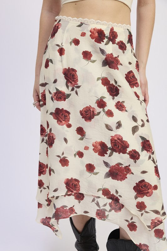 LORAL BILLOWY MIDI SKIRT