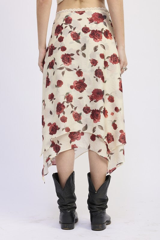 LORAL BILLOWY MIDI SKIRT