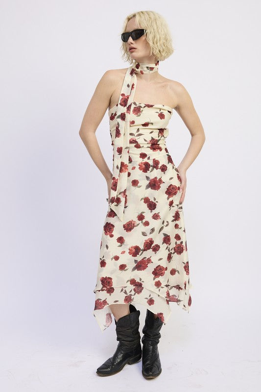 LORAL BILLOWY MIDI SKIRT