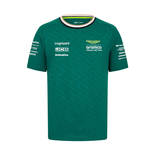 Aston Martin F1 Mens 2024 Fernando Alonso Team Tshirt - Green - Size: Small