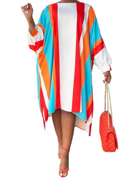 Loose Casual Color-blocking Women's Dress