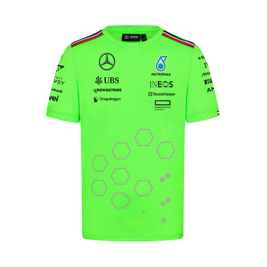 Mercedes AMG Petronas F1 Mens 2024 Team Set Up Tshirt - Green - Size: XL