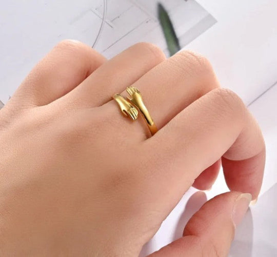 Hugging Arms Adjustable Ring