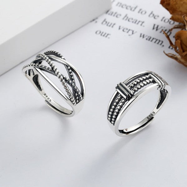 Twisted Elegance Adjustable Ring
