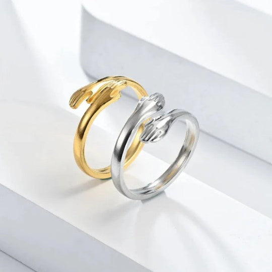 Hugging Arms Adjustable Ring