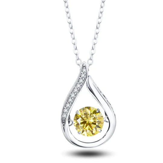 925 Silver Moissanite Jewelry Set Necklace Ring Stud Earrings Solitaire