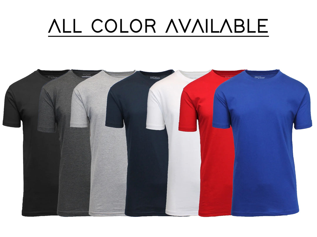 Men'S Short Sleeve Crew Neck Cotton Blend Classic Tee (S-3XL) 6 Pack