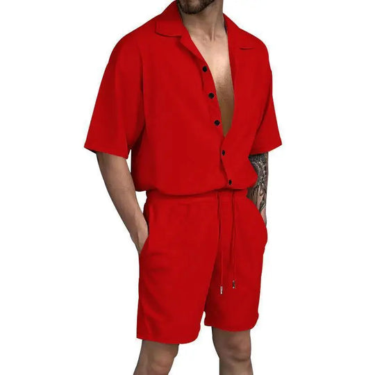 Cardigan casual beach shorts set