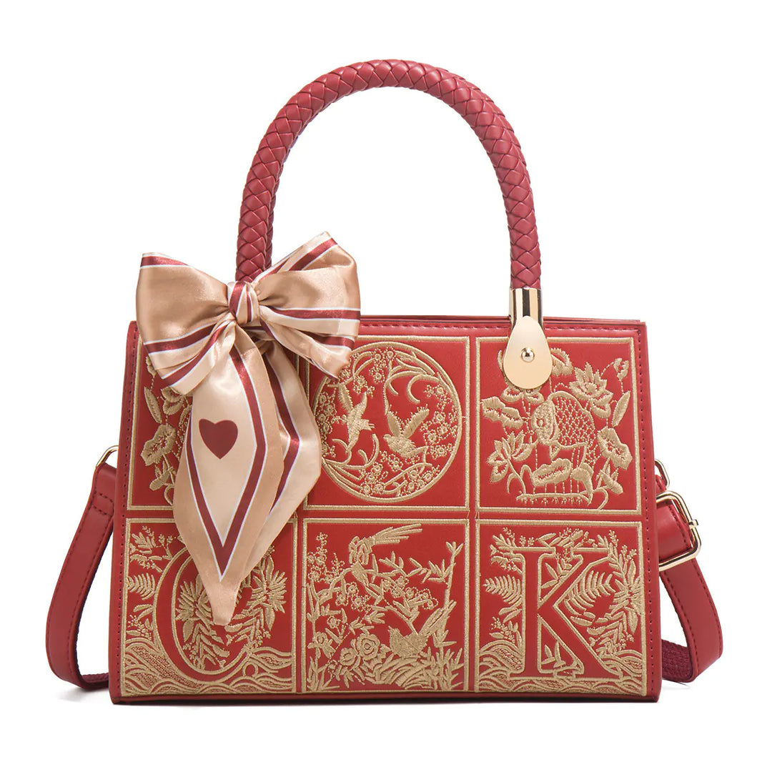 Embroidered Women's Tote Bag for Newly Married Mothers