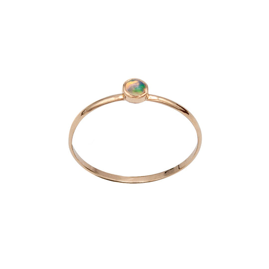 Ethiopian Opal 14K Gold Filled Minimal Stacking Ring