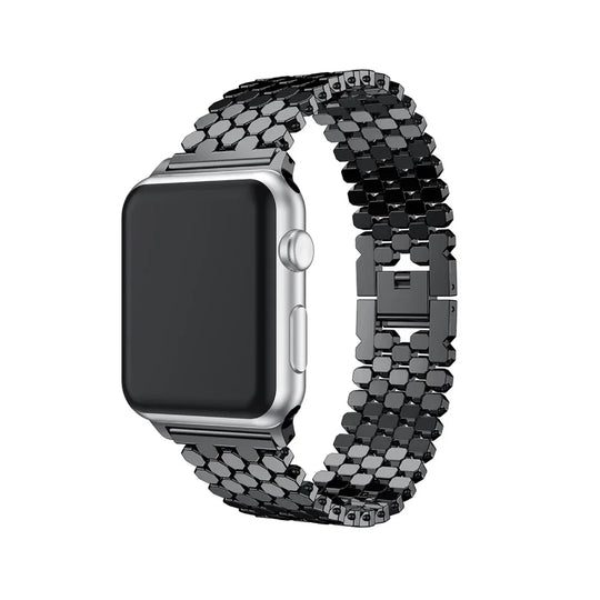 Apple Watch Stainless Steel Strap - Sleek Fish-Scale Design