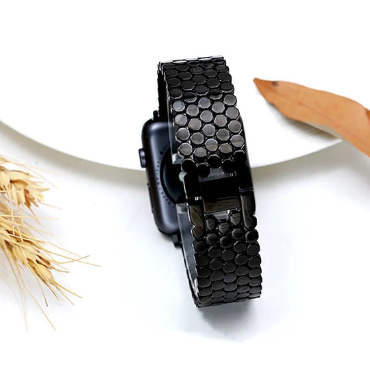 Apple Watch Stainless Steel Strap - Sleek Fish-Scale Design