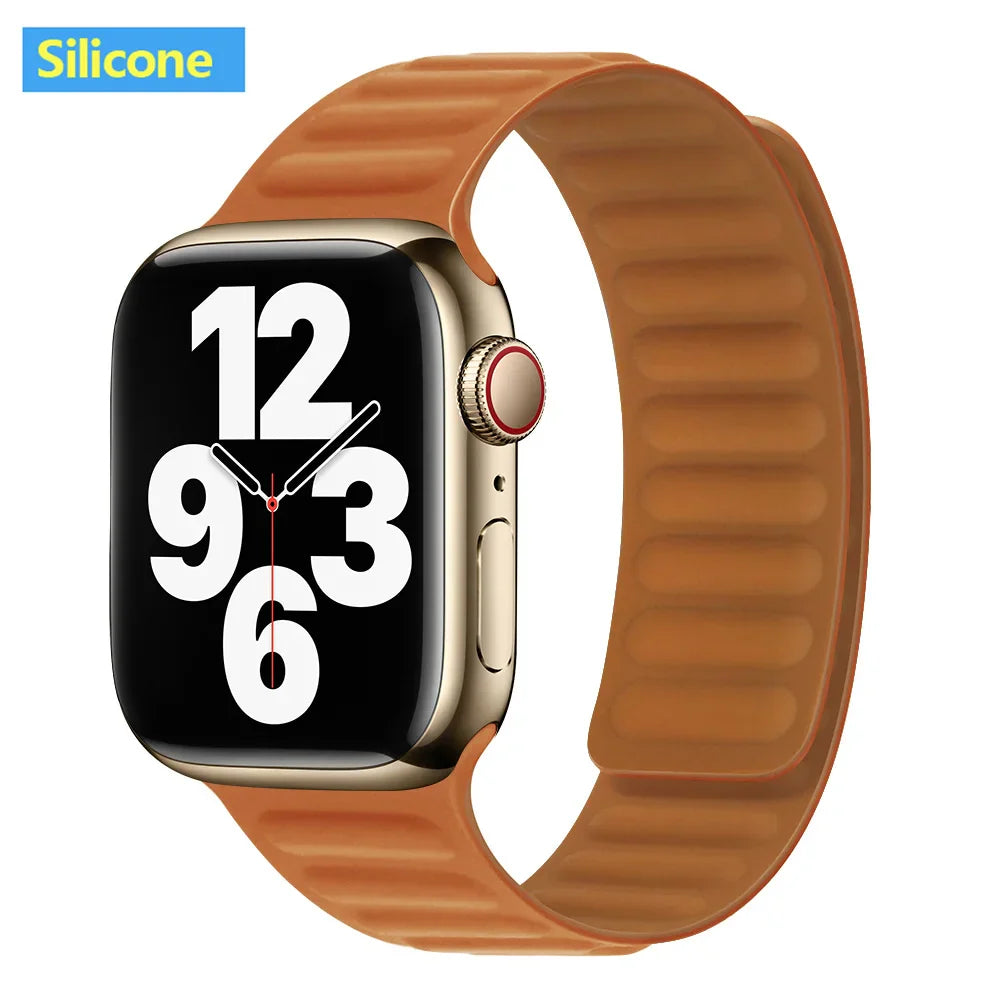Apple Watch Leather Band - Premium Magnetic Loop Strap