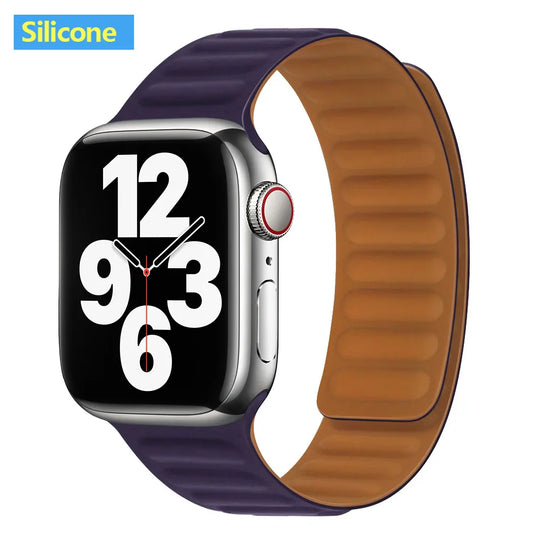 Apple Watch Leather Band - Premium Magnetic Loop Strap