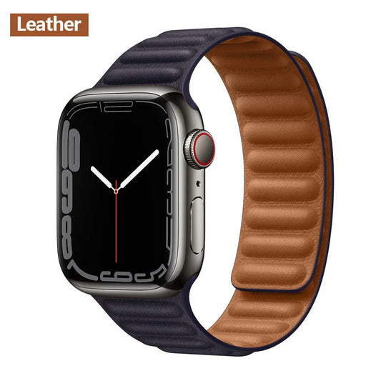 Apple Watch Leather Band - Premium Magnetic Loop Strap