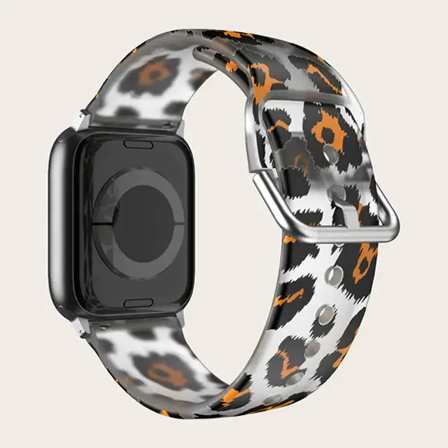 Apple Watch Silicone Strap - Colorful Floral Pattern Band