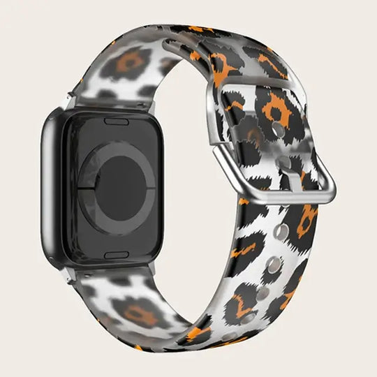 Apple Watch Silicone Strap - Colorful Floral Pattern Band