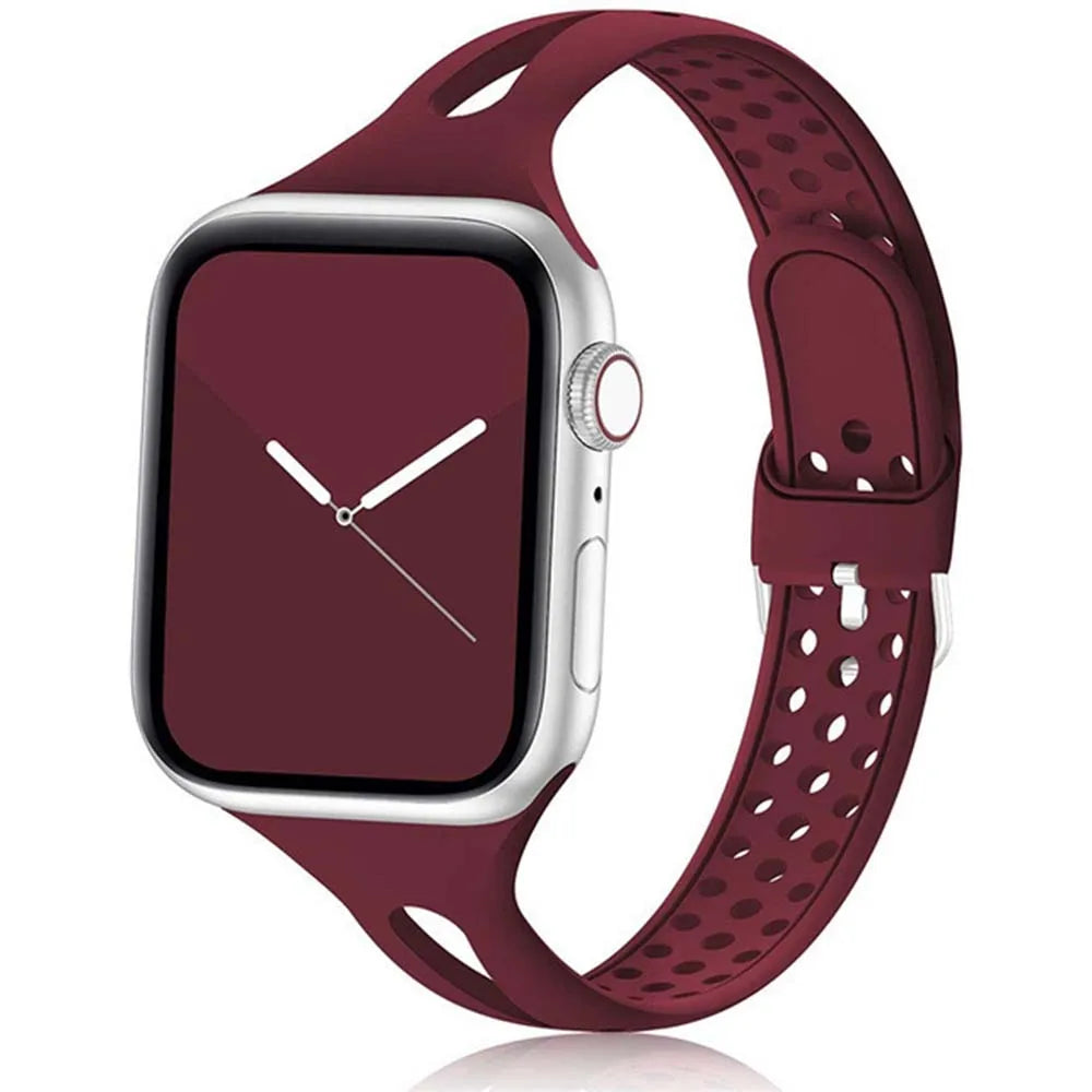 Apple Watch Silicone Strap - Soft Flexible Breathable Band