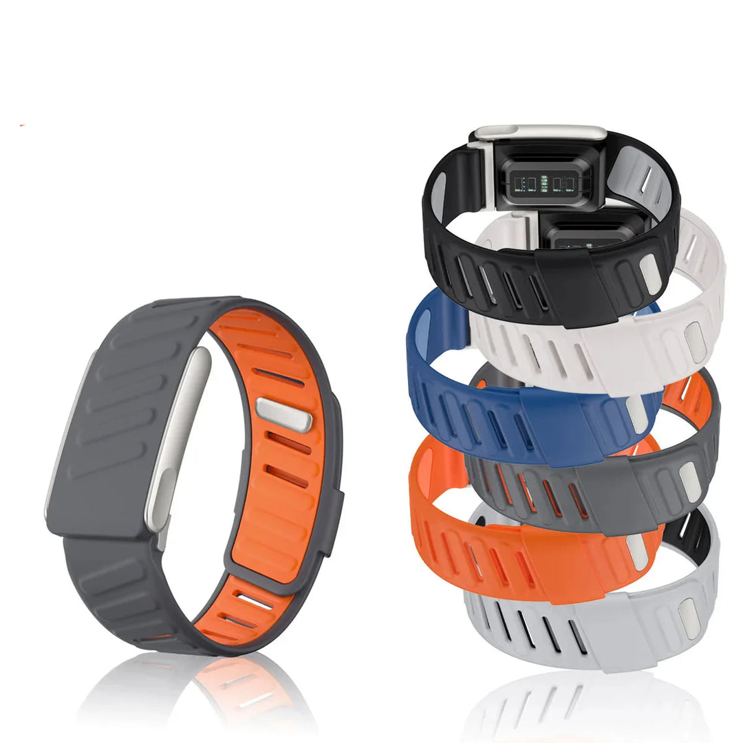 WHOOP 5.0 Silicone Strap - Dual Color Metal Frame Soft