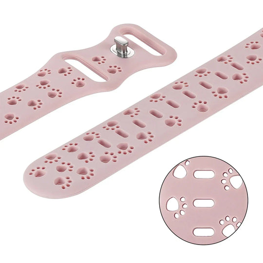 Apple Watch Silicone Strap - Soft Hollow-Out Cat Pattern