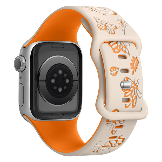 Apple Watch Engraved Silicone Strap - Comfortable Waterproof Band
