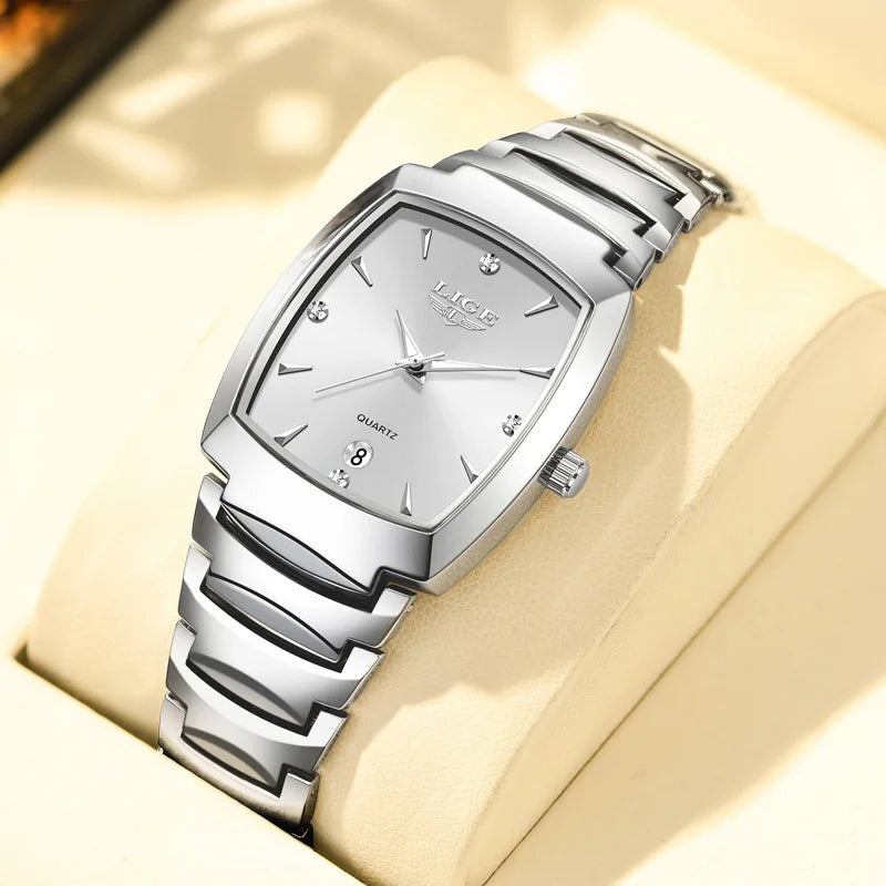 Women's Turquoise Dial Stainless Steel Rectangular Watch