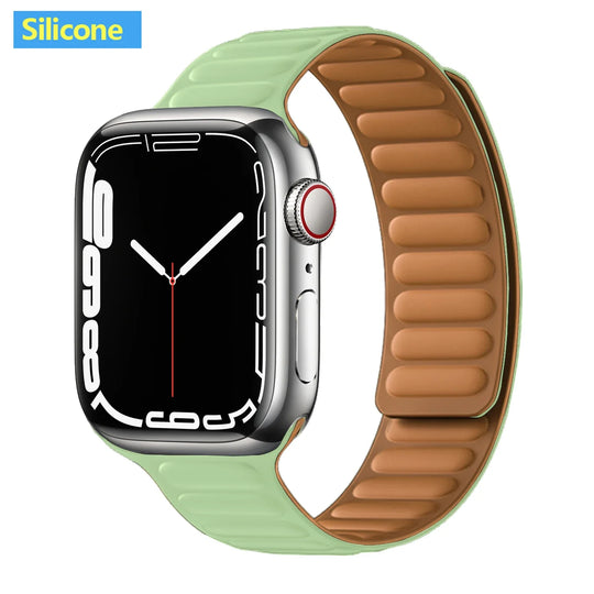 Apple Watch Leather Band - Premium Magnetic Loop Strap