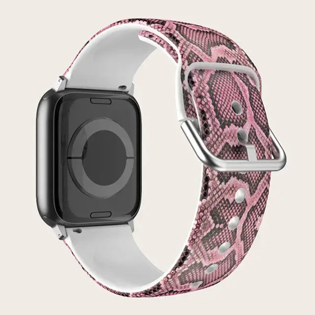 Apple Watch Silicone Strap - Colorful Floral Pattern Band