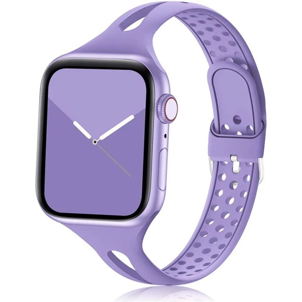 Apple Watch Silicone Strap - Soft Flexible Breathable Band