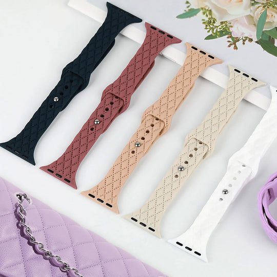 Apple Watch Silicone Strap - Slim Engraved Comfort Fit