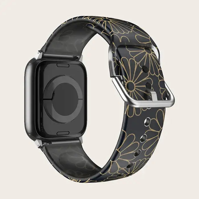 Apple Watch Silicone Strap - Colorful Floral Pattern Band