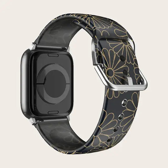 Apple Watch Silicone Strap - Colorful Floral Pattern Band