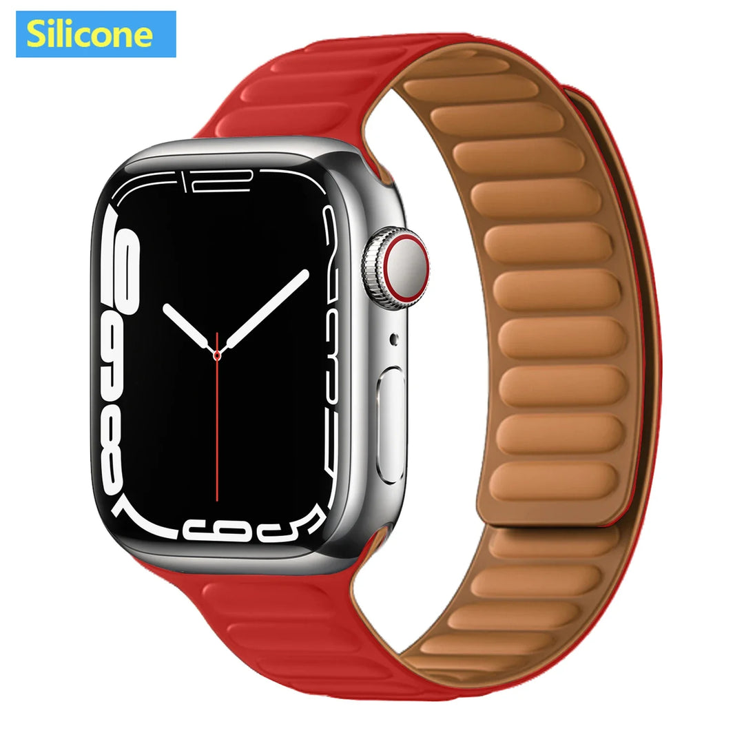 Apple Watch Leather Band - Premium Magnetic Loop Strap