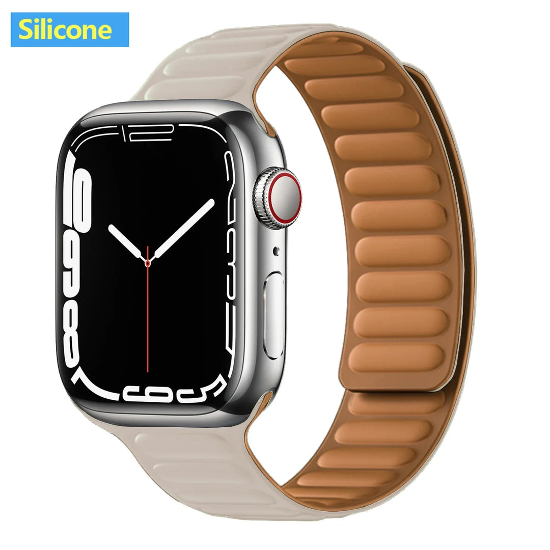 Apple Watch Leather Band - Premium Magnetic Loop Strap