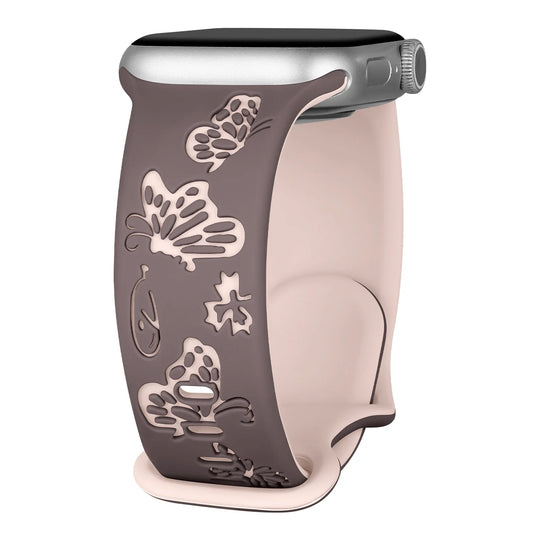 Apple Watch Engraved Silicone Strap - Comfortable Waterproof Band