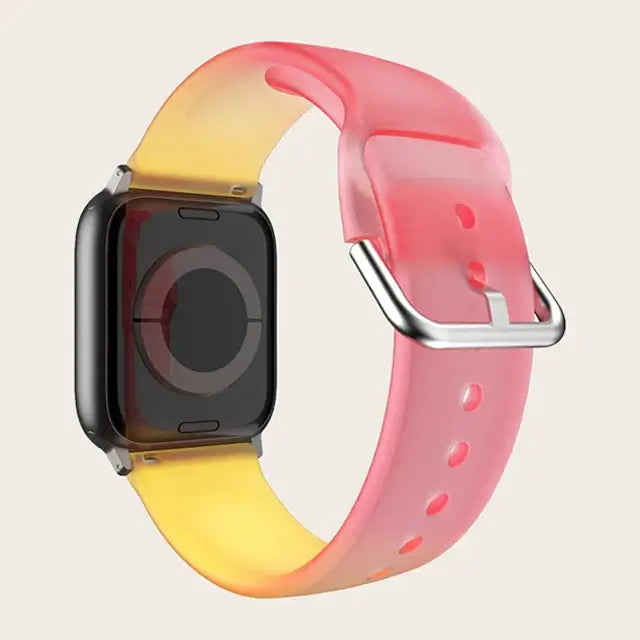 Apple Watch Silicone Strap - Colorful Floral Pattern Band