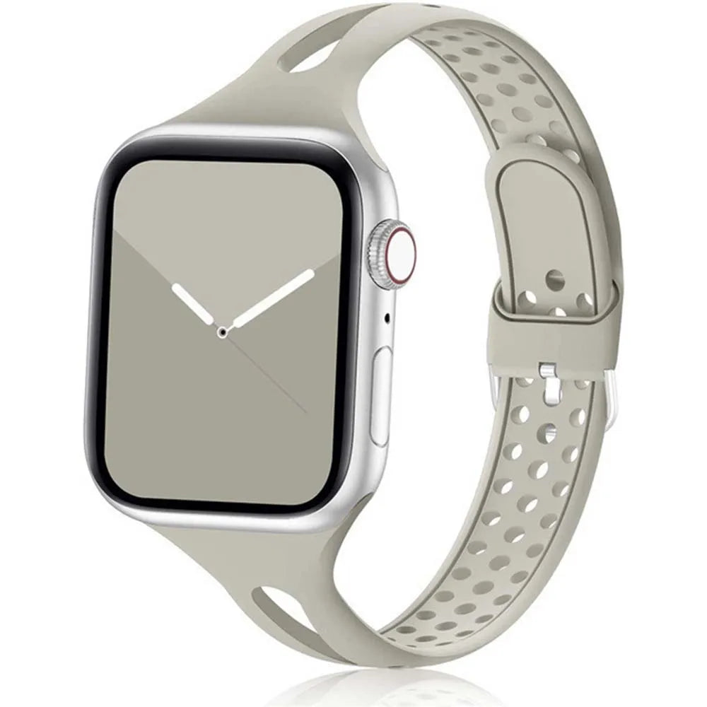 Apple Watch Silicone Strap - Soft Flexible Breathable Band