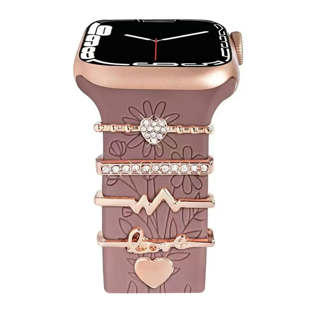 Decorative Metal Charms For Apple Watch Bands