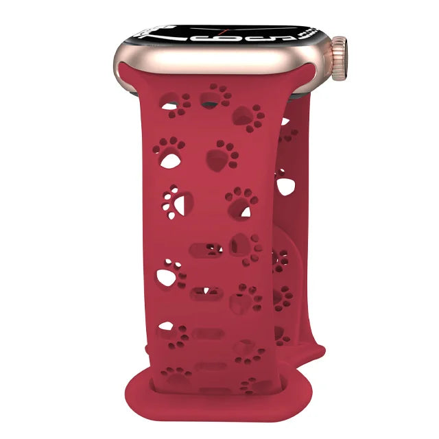 Apple Watch Silicone Strap - Soft Hollow-Out Cat Pattern