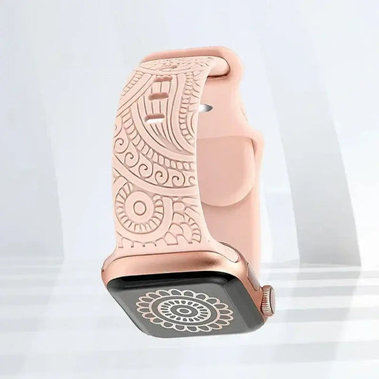 Apple Watch Silicone Strap - Stylish, Engraved Design