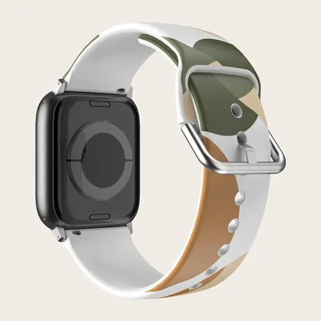 Apple Watch Silicone Strap - Colorful Floral Pattern Band