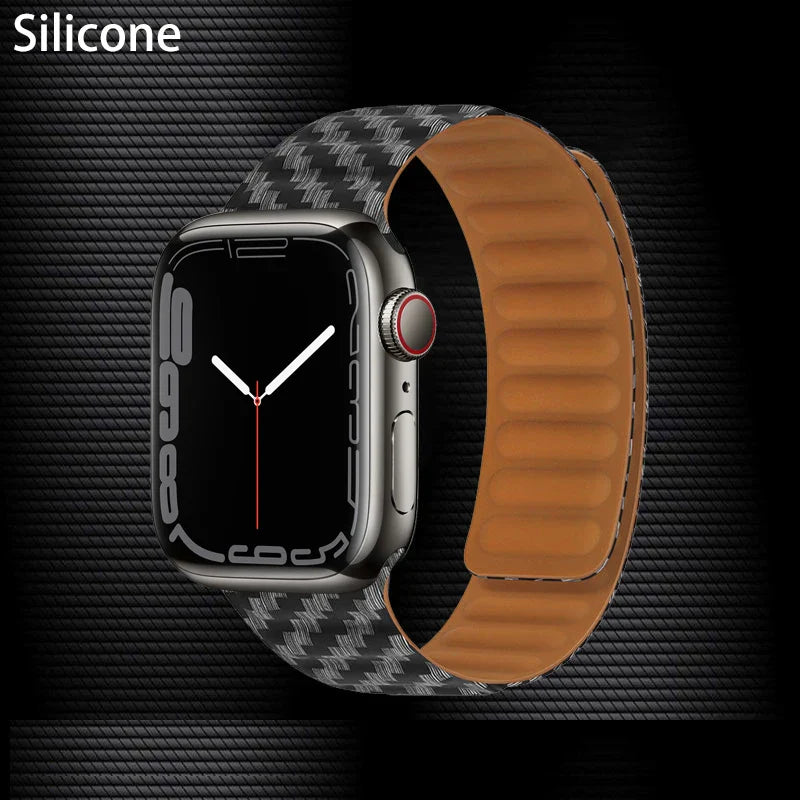 Apple Watch Leather Band - Premium Magnetic Loop Strap