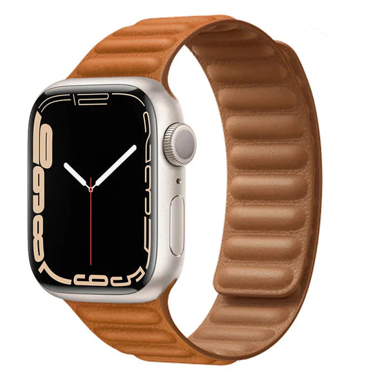 Apple Watch Leather Band - Premium Magnetic Loop Strap