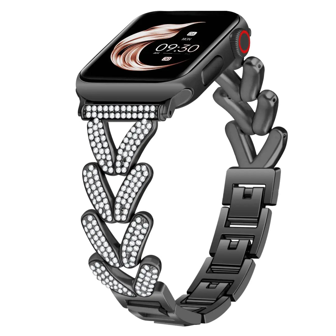 Apple Watch Stainless Steel Band - Sparkly Crystal Design