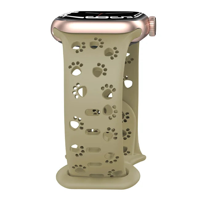 Apple Watch Silicone Strap - Soft Hollow-Out Cat Pattern
