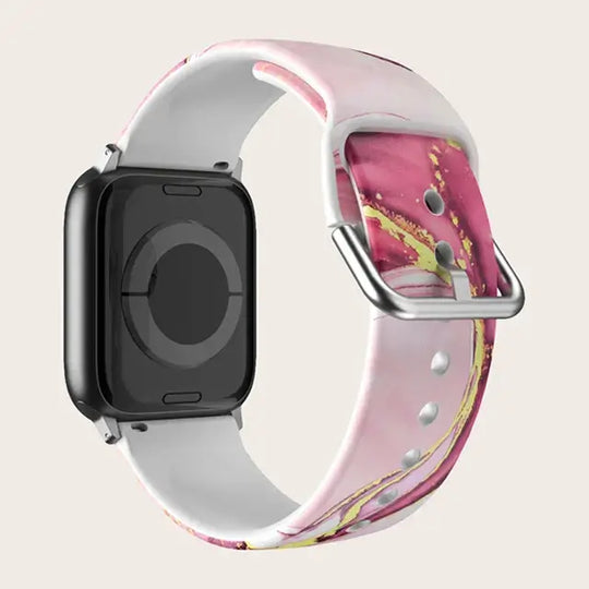 Apple Watch Silicone Strap - Colorful Floral Pattern Band