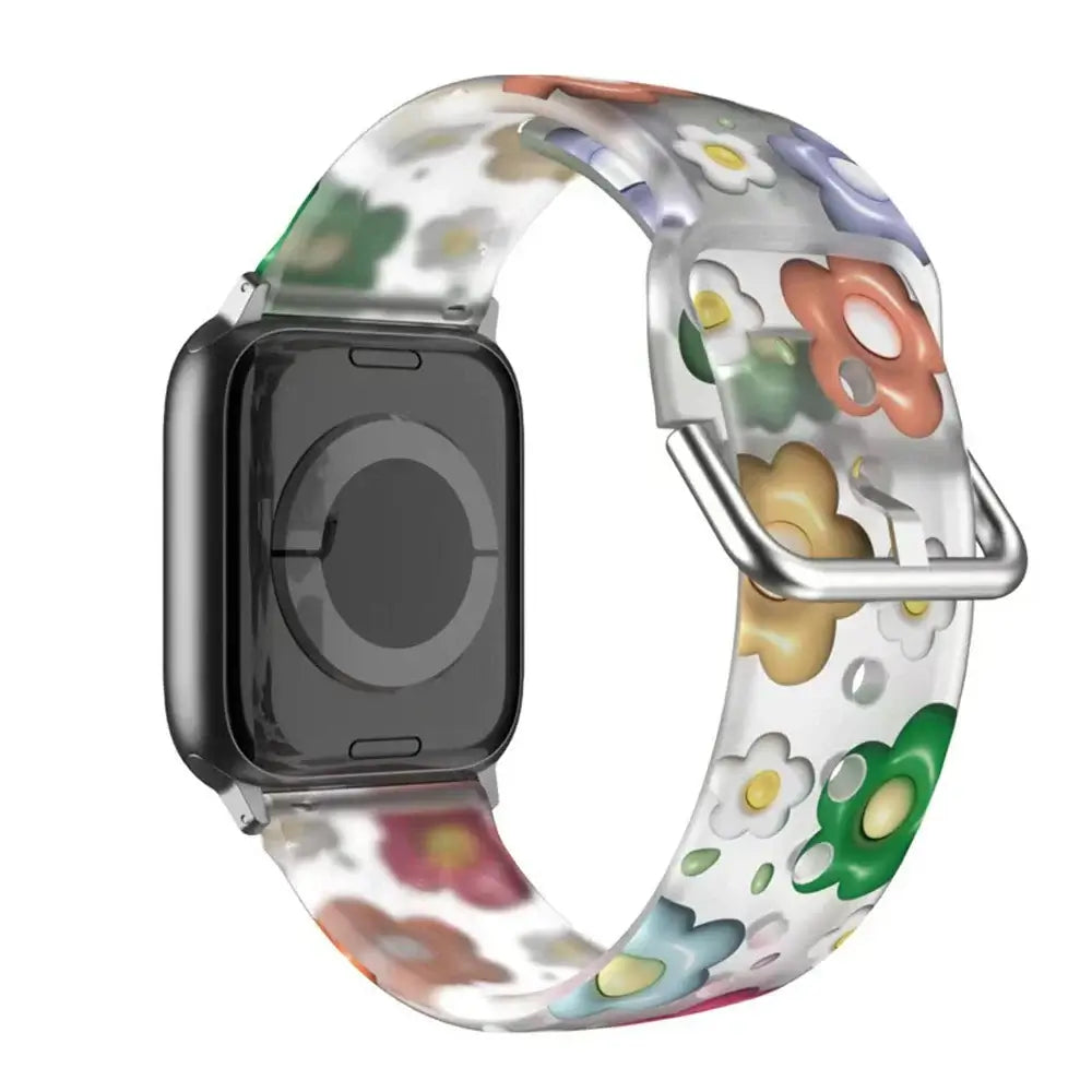 Apple Watch Silicone Strap - Colorful Floral Pattern Band