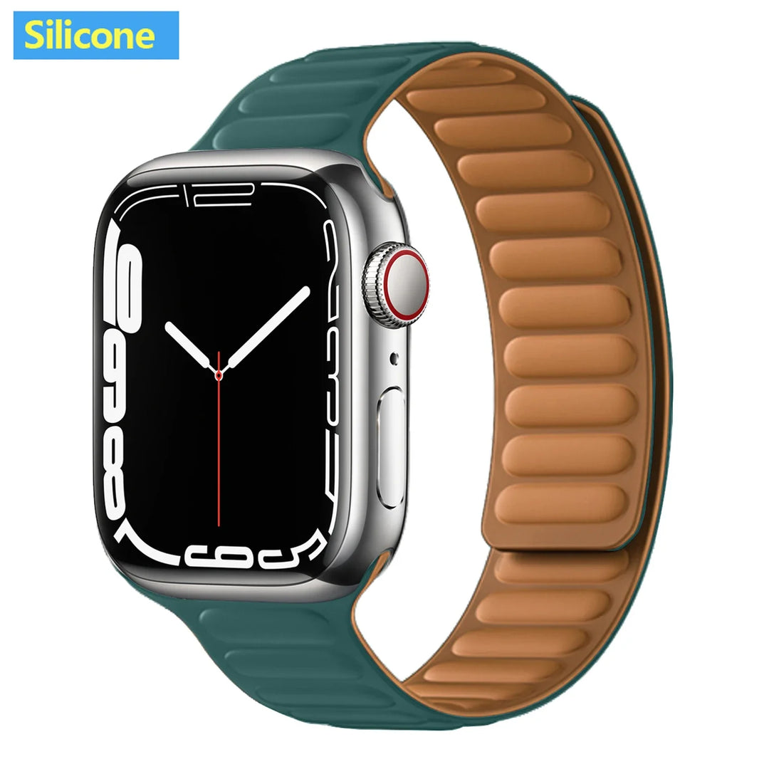 Apple Watch Leather Band - Premium Magnetic Loop Strap
